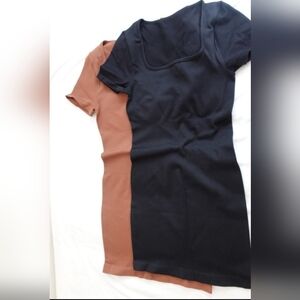 OQQ BLACK AND BROWN DRESS Size Large